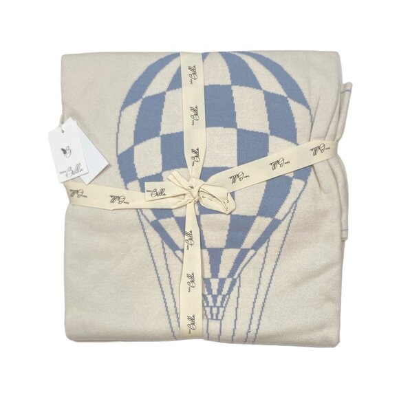 Bebe Bella Other - Bebe Bella Hot Air Balloon Knit Blanket Dark Almond/Blue New